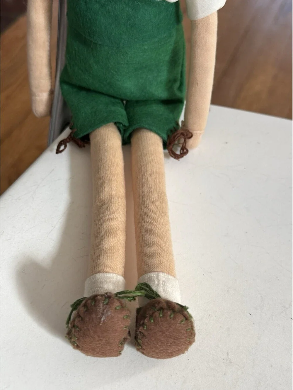 Vintage  handmade cloth rag doll 15” , Good Condition